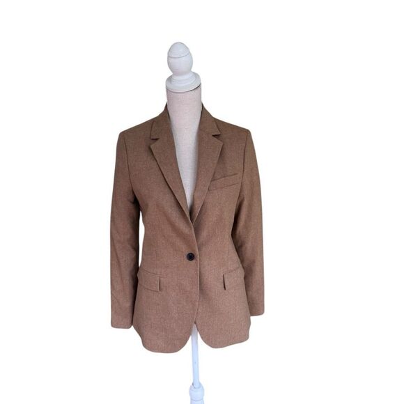 OTD onthisday Camel Wool Blend Blazer size 34 US size 4 NEW - Picture 1 of 8
